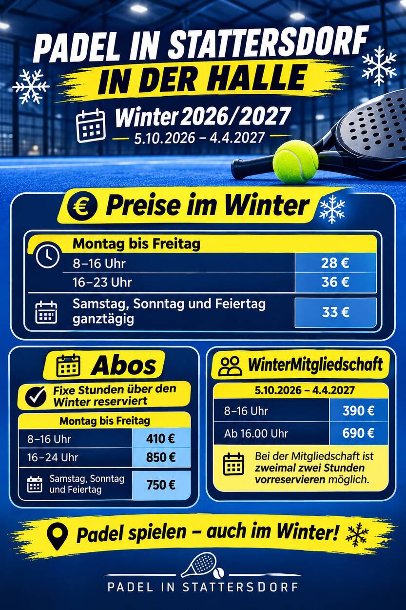 Preisliste Winter 26/27
